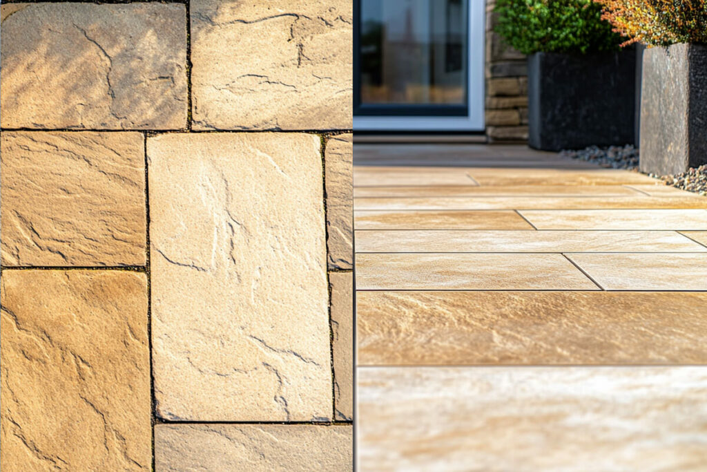 Sandstone vs porcelain